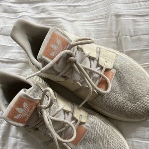 Adidas White and Pink Trainers